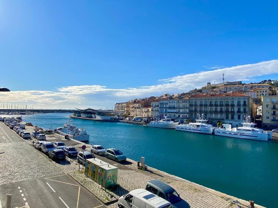 "Georgio" Grand Appartement Traversant Avec Vue Canal Et Parking Sète Exteriör bild