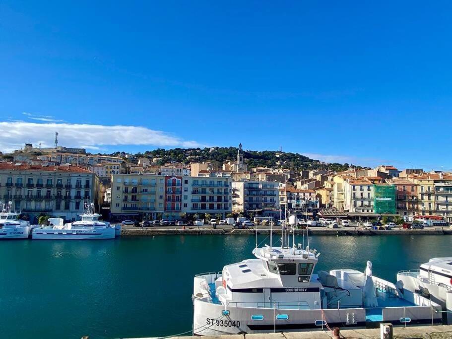"Georgio" Grand Appartement Traversant Avec Vue Canal Et Parking Sète Exteriör bild